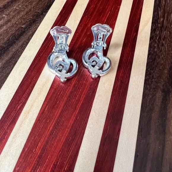 Christian Dior CD Logo Clip-on Earrings with COA- EUC - Picture 9 of 9